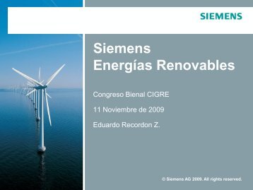 Siemens Wind Power - CigrÃ©