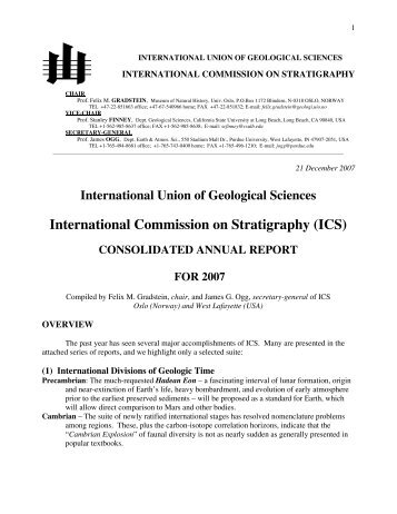 International Commission on Stratigraphy (ICS) - Site Científico de ...