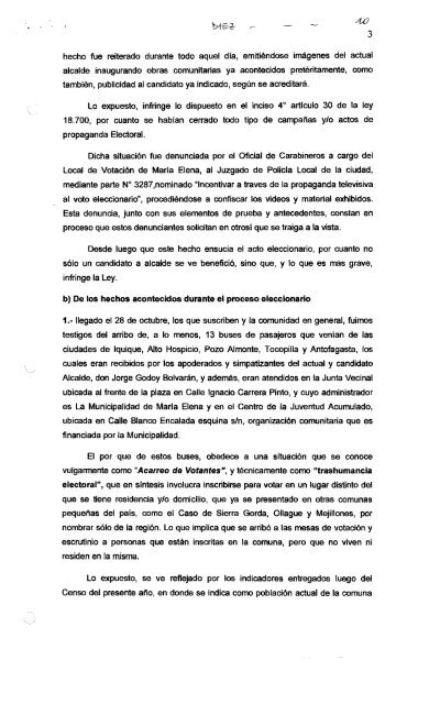 ROL 251-2012 Maria Elena - Tribunal Calificador de Elecciones