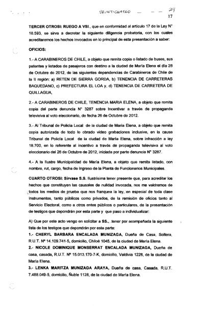 ROL 251-2012 Maria Elena - Tribunal Calificador de Elecciones