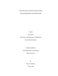 Investigation of Repeated Measures Linear Regression ...