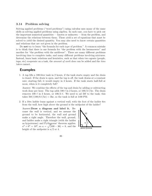 Preparing for University Calculus - Math and Computer Science