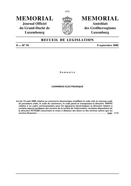 Loi du 14 août 2000 relative au commerce électronique