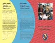 Teacher Academy of Maryland - Charles County Public Schools