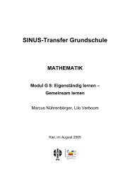 SINUS-Transfer Grundschule - UniversitÃ¤t Bayreuth