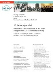 10 Jahre agenda4 Programm - Real Estate Management