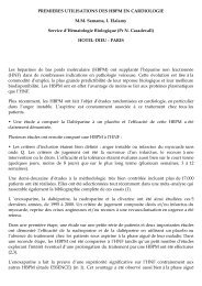 PREMIERES UTILISATIONS DES HBPM EN CARDIOLOGIE