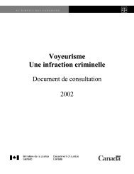 voyeurisme â une infraction criminelle : document de ... - Justice