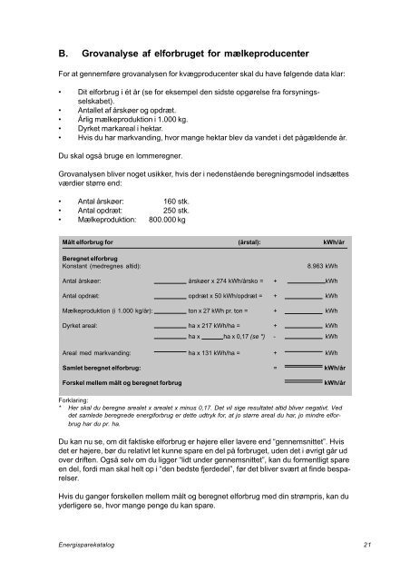 Energisparekatalog i landbruget - LandbrugsInfo