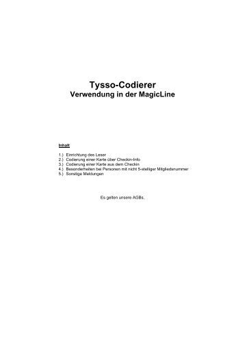 Tysso-Codierer - MagicWeb - MagicLine