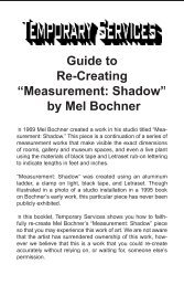 âMeasurement: Shad owâ by Mel Bochner - Temporary Services