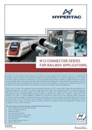 M12 connector series for railway applications - Hypertac Interconnect