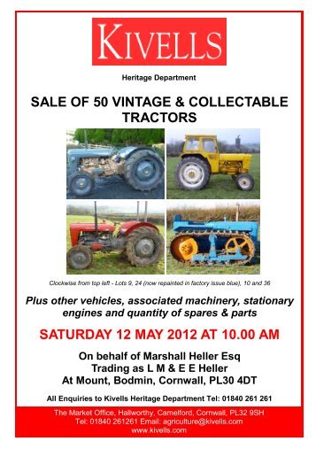 sale of 50 vintage & collectable tractors - Kivells