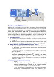 The selling points for TEDERIC D series Based ... - TOP-MACHINES