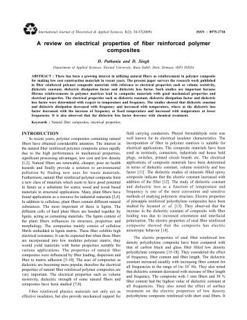 A review on electrical properties of fiber reinforced polymer ...