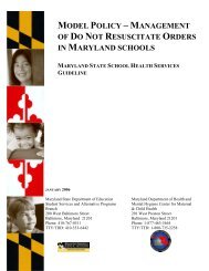 Do Not Resuscitate - Maryland State Department of Education