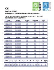 Skyflow SSMF Installation and Maintenance Instructions - Elta Fans