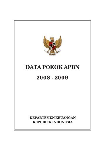 Data Pokok RAPBN 2009 - Direktorat Jenderal Anggaran ...