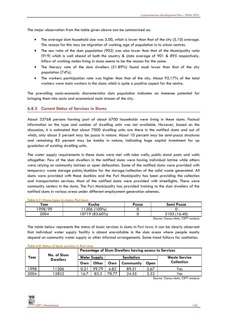 COMPREHENSIVE DEVELOPMENT PLAN - Puri District