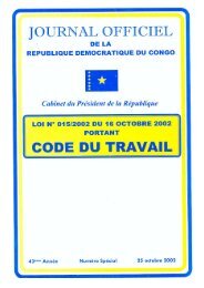 Loi no 015/2002 du 16 October 2002 portant Code du ... - leganet.cd