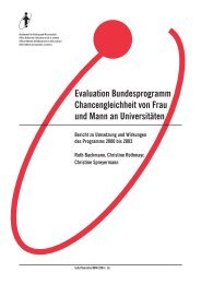 Evaluation Bundesprogramm Chancengleichheit - Schweizerische ...