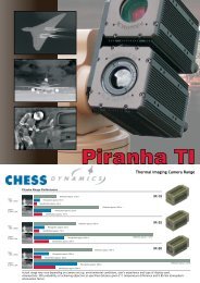 Piranha IR Camera Datasheet PDF - Chess Dynamics