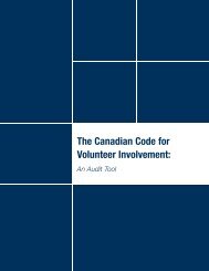 The Canadian Code for Volunteer Involvement: An Audit Tool