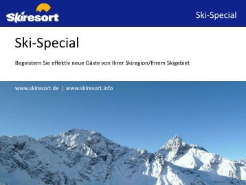 2. Umfassende WerbemaÃnahmen fÃ¼r Ihre Skiregion/Ihr Skigebiet