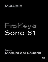 Manual del usuario | ProKeys Sono 61 - M-Audio