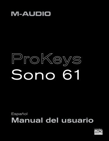 Manual del usuario | ProKeys Sono 61 - M-Audio