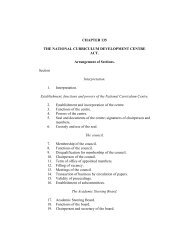 national curriculum development centre act - Office of the Prime ...