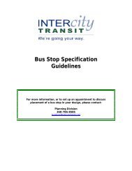 Bus Stop Specification Guidelines - Intercity Transit