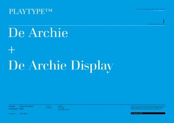 De Archie + De Archie Display - Playtype