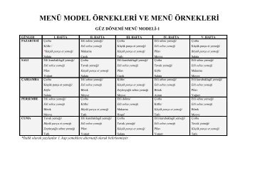 Ãrnek MenÃ¼ Listesini GÃ¶rmek Ä°Ã§in TÄ±klayÄ±nÄ±z. - Mersin SaÄlÄ±k ...