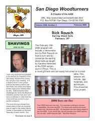 February - San Diego Woodturners