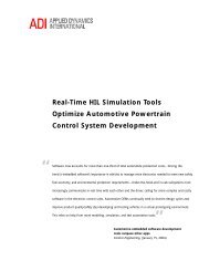 rtX Powertrain Electronic Control Unit Test Systems - ADI