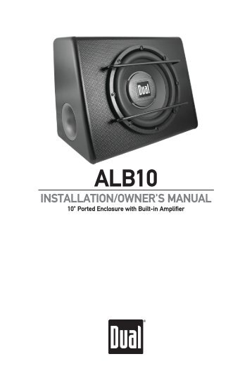INSTALLATION/OWNER'S MANUAL - Dual Electronics