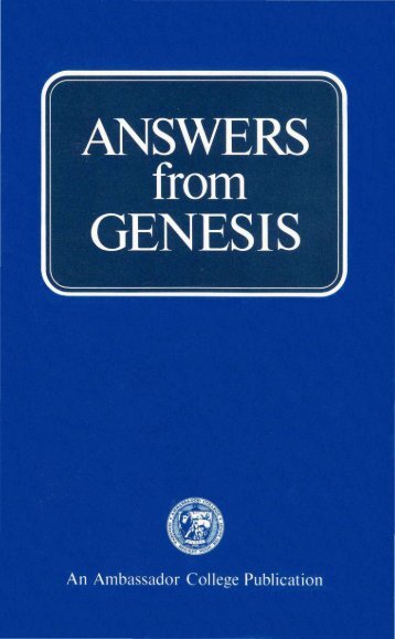 Answers from Genesis PDF - Church of God Faithful Flock