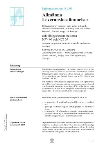Informationsskrift NL 09 - TeknikfÃ¶retagen