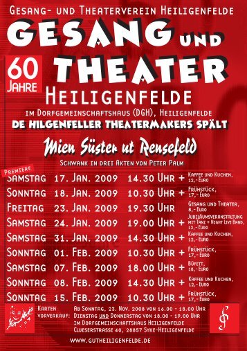 Mien SÃ¼ster ut Rensefeld - und Theaterverein Heiligenfelde