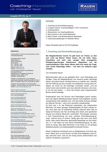 PDF-Datei - Coaching-Newsletter