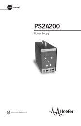 PS2A200 User Manual – English - Hoefer Inc