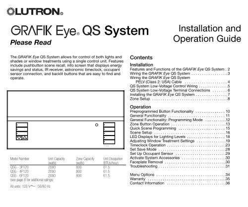 032172a qs install.qxp - Lutron Lighting Installation Specialists