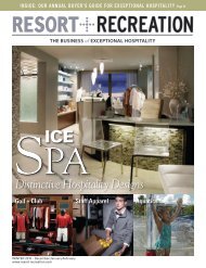 Distinctive Hospitality Designs - Resort + Recreation Magazine