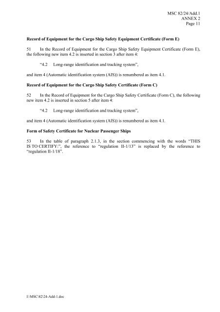 MSC 82/24/Add.1 ANNEX 2 RESOLUTION MSC.216(82) (adopted ...