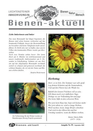 Bienen-aktuell Nr 59.indd - Liechtensteiner Imkerverein