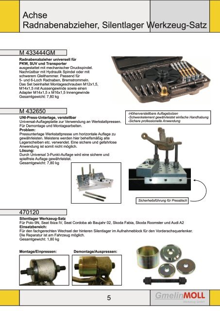 Mechanik Katalog 2012 - Gmelin + Moll Werkzeug GmbH