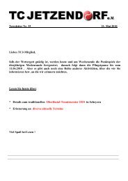 Informationen zum Oberilmtal-Turnier 2010 03.06 ... - TC Jetzendorf
