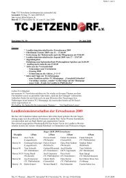 Landkreismeisterschaften der Erwachsenen 2009 - TC Jetzendorf