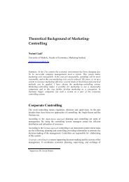 Theoretical Background of Marketing- Controlling Corporate ...